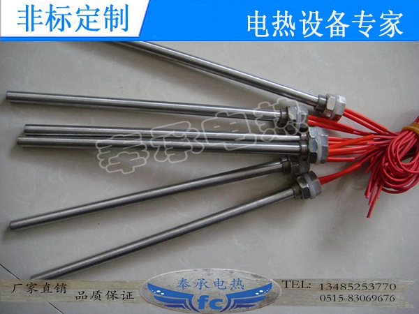 水加熱電熱管，絲扣單頭